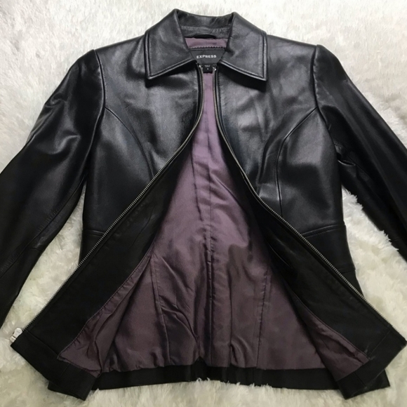 Express Genuine Leather Jacket - Picture 2 of 9